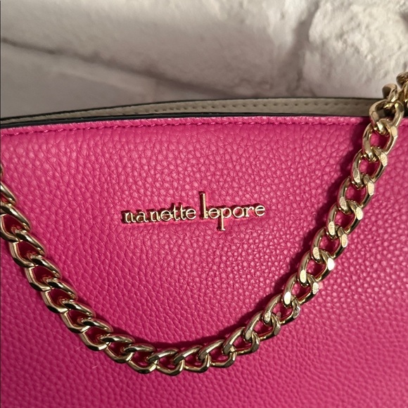 Nanette Lepore Pink Crossbody Bag with Gold Chain - Picture 3 of 8